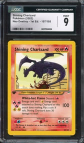 CGC 9 Shining Charizard 1st Edition - 107/105 - Neo Destiny