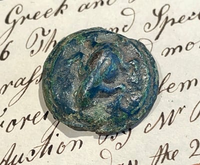 Bronze coin, known as an ‘Aes Grave’ (heavy bronze)