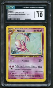 CGC 10 Espeon- Neo Discovery FRENCH - Population 1 [Mentali]