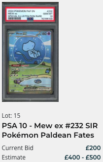 Lot 15 - PSA 10 Mew ex #232 SIR 
